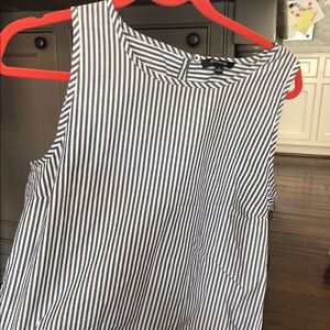 MADEWELL blue white striped tank top